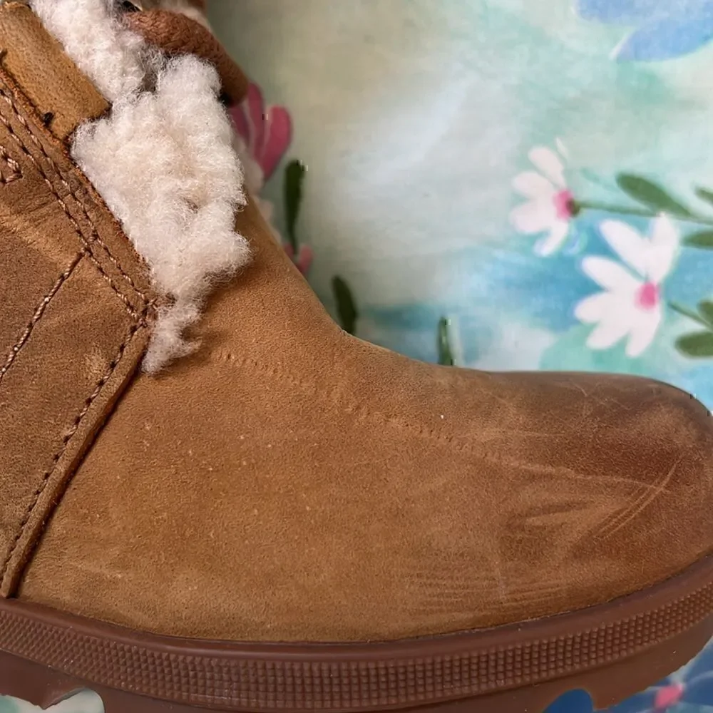 Sorel Joan of Arctic Wedge II Sherpa Tie Boots - 8 Camel - Picture 15 of 16